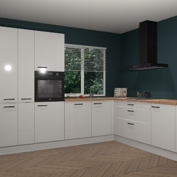 Zijdegrijze hoogglans keuken India 42375