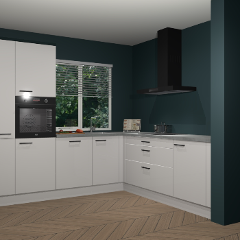 Zijdegrijze hoogglans keuken India 42383