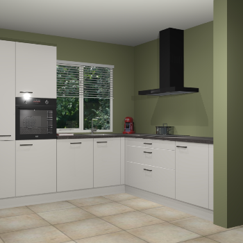 Zijdegrijze hoogglans keuken India 42390