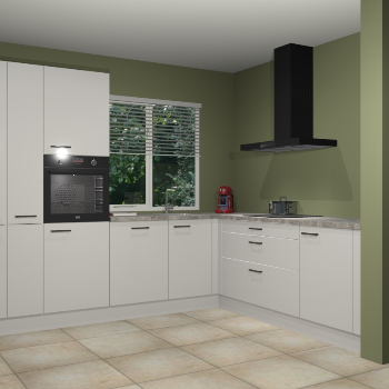 Zijdegrijze hoogglans keuken India 42396