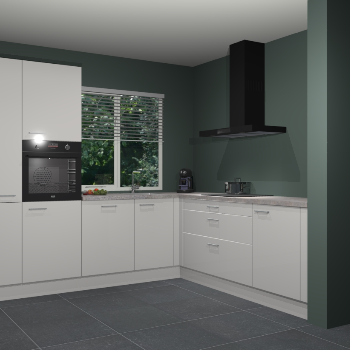 Zijdegrijze hoogglans keuken India 42400