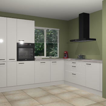 Zijdegrijze hoogglans keuken India 42403