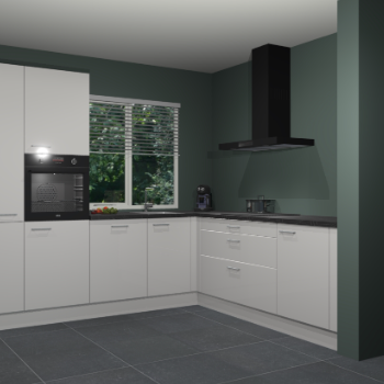 Zijdegrijze hoogglans keuken India 42406