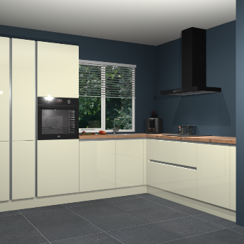 Magnolia hoogglans greeploze keuken India 42419