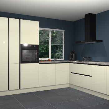 Magnolia hoogglans greeploze keuken India 42478