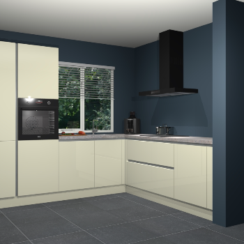 Magnolia hoogglans greeploze keuken India 42481