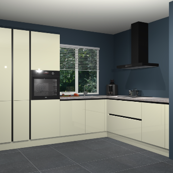 Magnolia hoogglans greeploze keuken India 42484