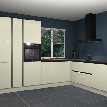 Magnolia hoogglans greeploze keuken India 42490