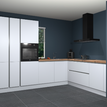 Sneeuwwitte greeploze keuken India 50985