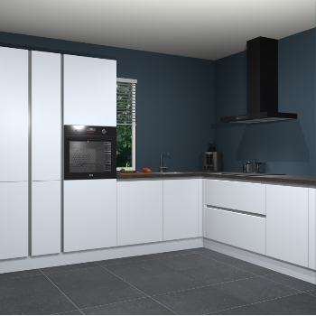 Sneeuwwitte greeploze keuken India 51003