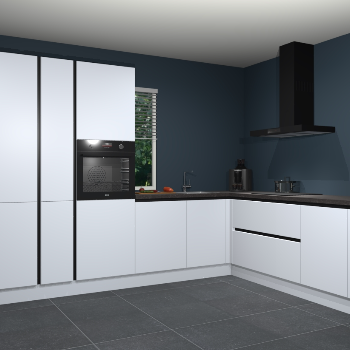 Sneeuwwitte greeploze keuken India 51006