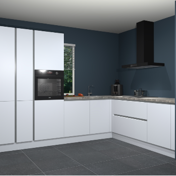 Sneeuwwitte greeploze keuken India 51009