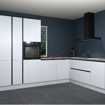 Sneeuwwitte greeploze keuken India 51012