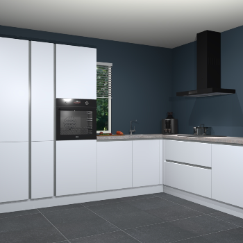 Sneeuwwitte greeploze keuken India 51015