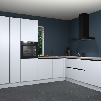 Sneeuwwitte greeploze keuken India 51018