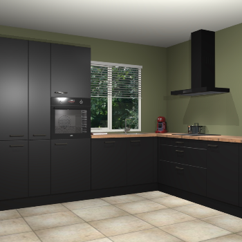 Zwarte keuken India 51351