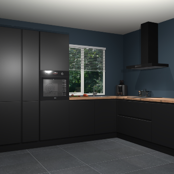 Zwarte greeploze keuken India 51352