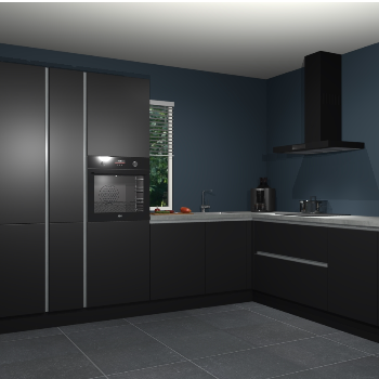 Zwarte greeploze keuken India 51413