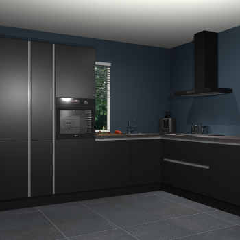 Zwarte greeploze keuken India 51420