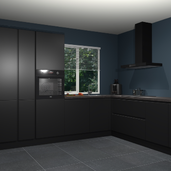 Zwarte greeploze keuken India 51424