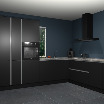 Zwarte greeploze keuken India 51428