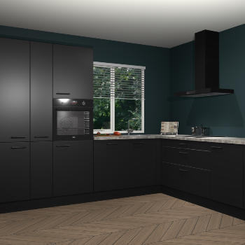 Zwarte keuken India 51429