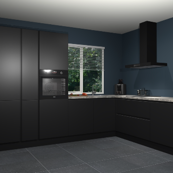 Zwarte greeploze keuken India 51432