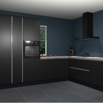 Zwarte greeploze keuken India 51436