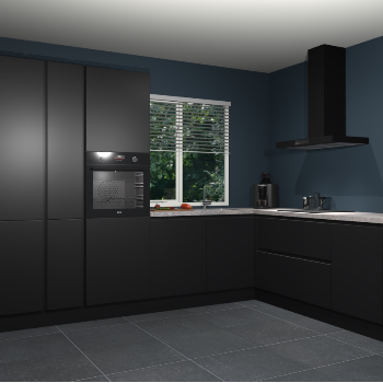 Zwarte greeploze keuken India 51442