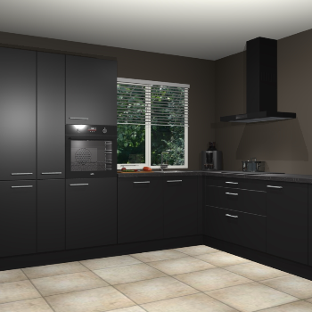 Zwarte keuken India 51443