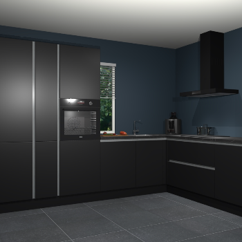 Zwarte greeploze keuken India 51448