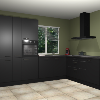 Zwarte keuken India 51450