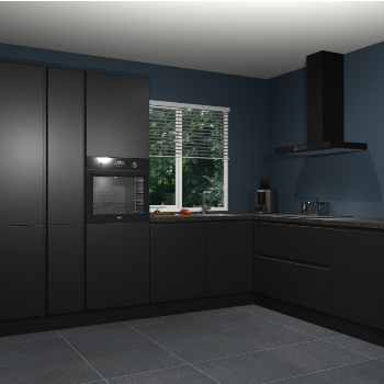 Zwarte greeploze keuken India 51452