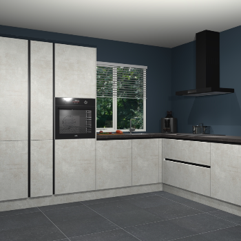 Beton Opaal greeploze keuken India 51600