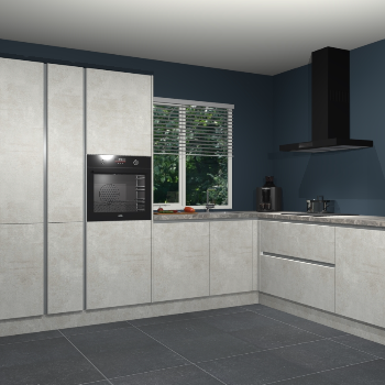 Beton Opaal greeploze keuken India 51603