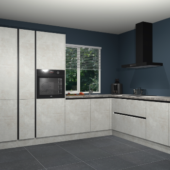 Beton Opaal greeploze keuken India 51606