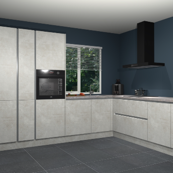 Beton Opaal greeploze keuken India 51609