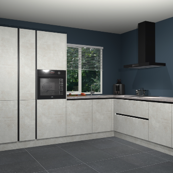 Beton Opaal greeploze keuken India 51612