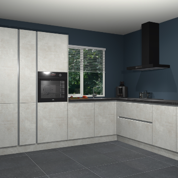 Beton Opaal greeploze keuken India 51615