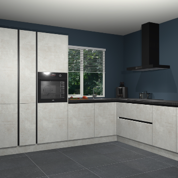 Beton Opaal greeploze keuken India 51618