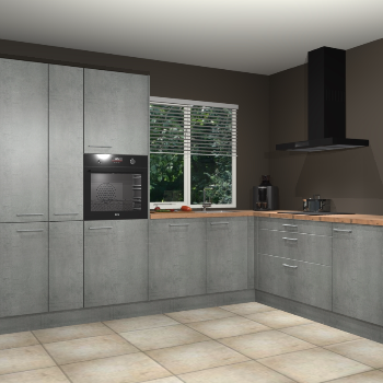 Beton Parelgrijs keuken India 51676