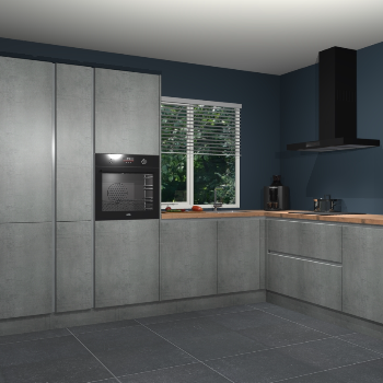 Beton Parelgrijs greeploze keuken India 51678