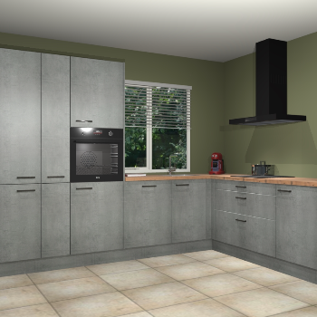 Beton Parelgrijs keuken India 51680