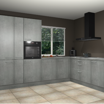 Beton Parelgrijs keuken India 51683