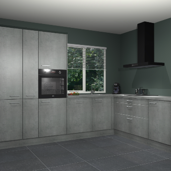 Beton Parelgrijs keuken India 51684