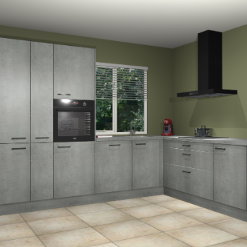 Beton Parelgrijs keuken India 51687