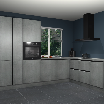 Beton Parelgrijs greeploze keuken India 51688