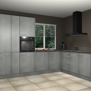 Beton Parelgrijs keuken India 51689