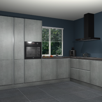 Beton Parelgrijs greeploze keuken India 51691