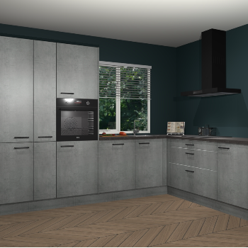 Beton Parelgrijs keuken India 51692